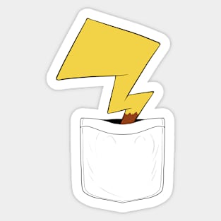 Electric tail in a pocket Sticker